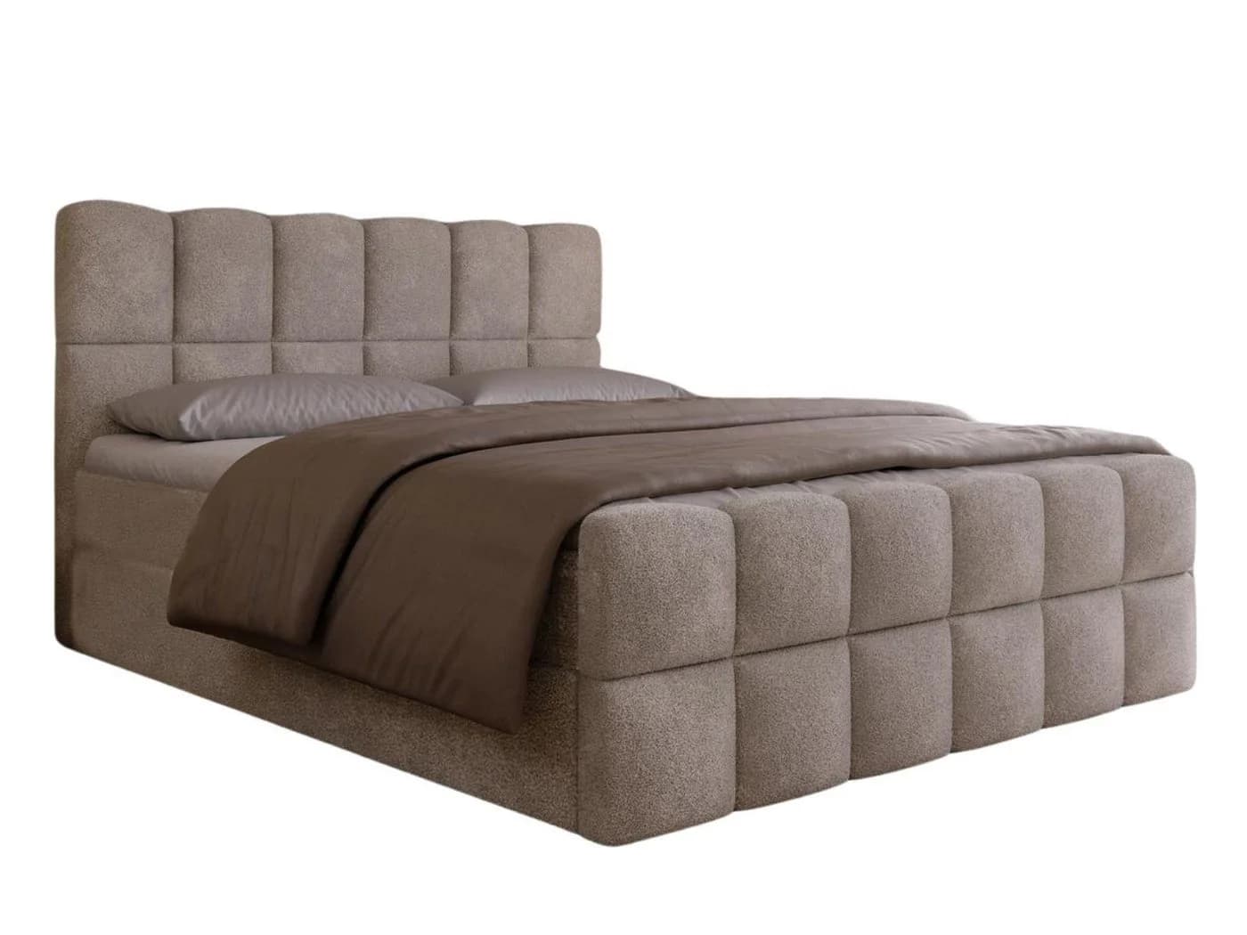 Compleo Boxspringbett Wolkenbett mit Bettkästen Bouclé Braun - Bild 3