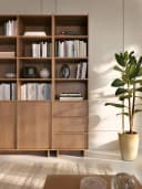 Compleo Bücherregal Set KELLOS 4 Türen 3 Schubladen Japandi Bild 4