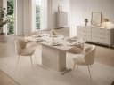 Compleo Esstisch BELLOS ausziehbar Beige Japandi Bild 1