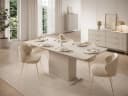 Compleo Esstisch BELLOS ausziehbar Beige Japandi Bild 2