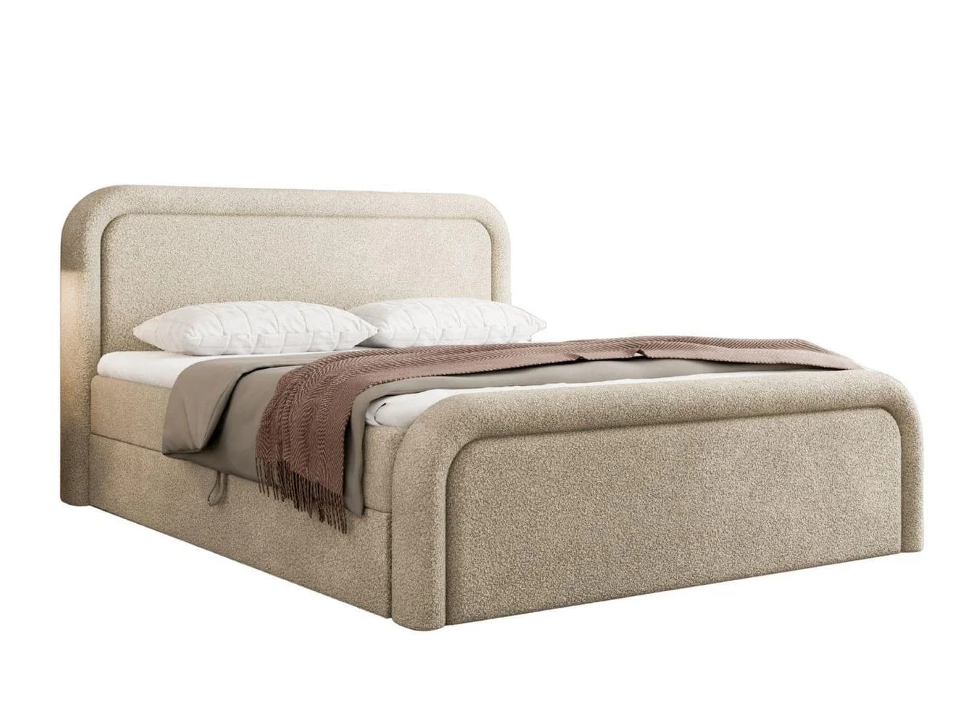 Compleo Boxspringbett Kontinentalbett mit Bonell-Federkern und Bettkästen