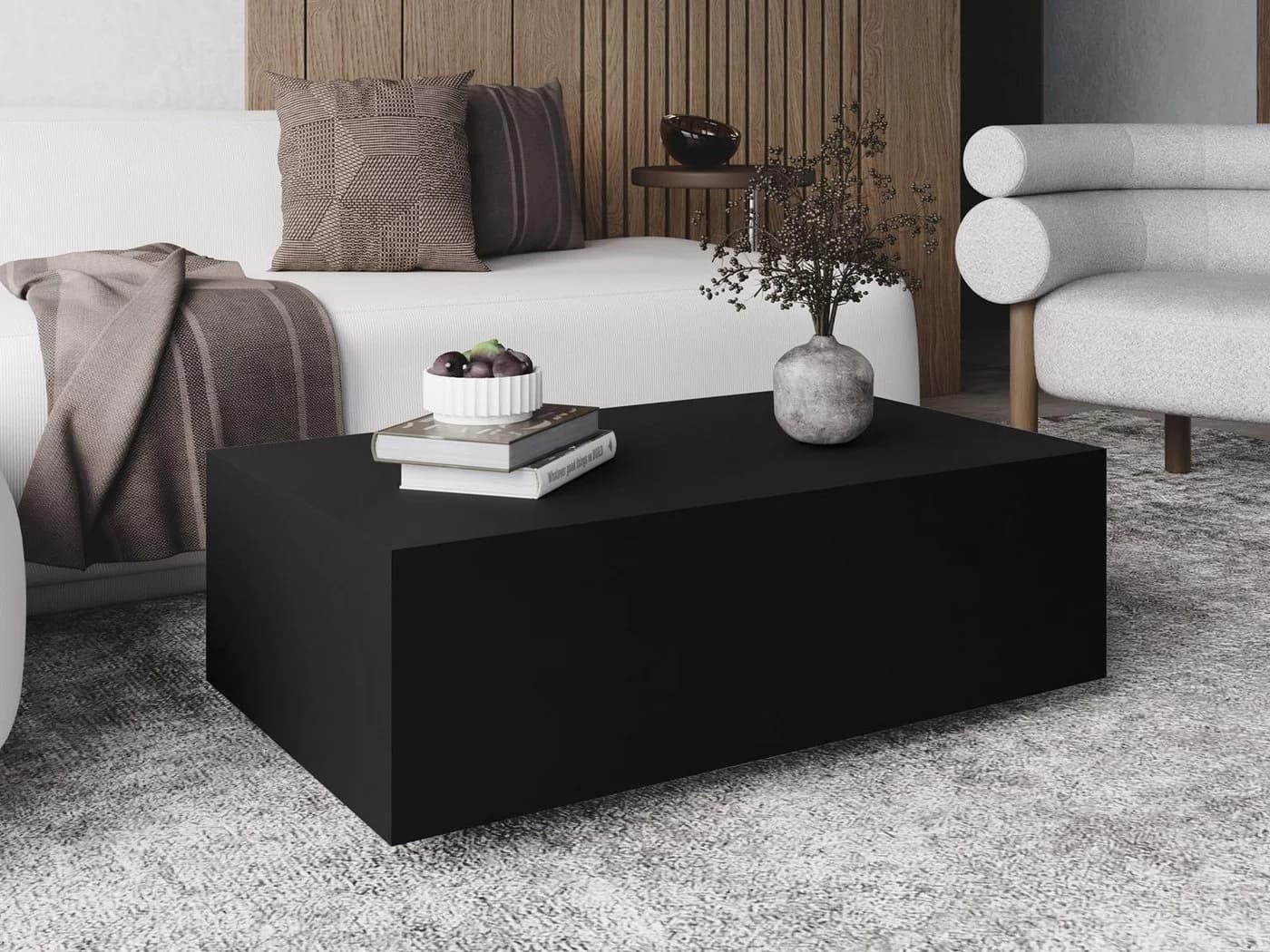 Compleo Couchtisch Schwarz Modern Laminatplatte - Bild 2