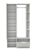 Compleo Garderobenschrank ALIS mit Spiegel und Kleiderstange Beige Bild 3