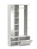 Compleo Garderobenschrank ALIS mit Spiegel und Kleiderstange Beige Bild 4