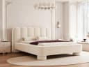 Compleo Polsterbett Boucle Beige Japandi Design Bild 2