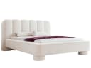 Compleo Polsterbett Boucle Weiß Japandi Design Bild 1