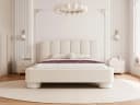 Compleo Polsterbett Boucle Weiß Japandi Design Bild 3