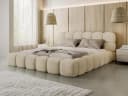 Compleo Polsterbett BUBBLE Beige Bouclé Stauraumbett Bild 1