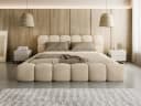 Compleo Polsterbett BUBBLE Beige Bouclé Stauraumbett Bild 2