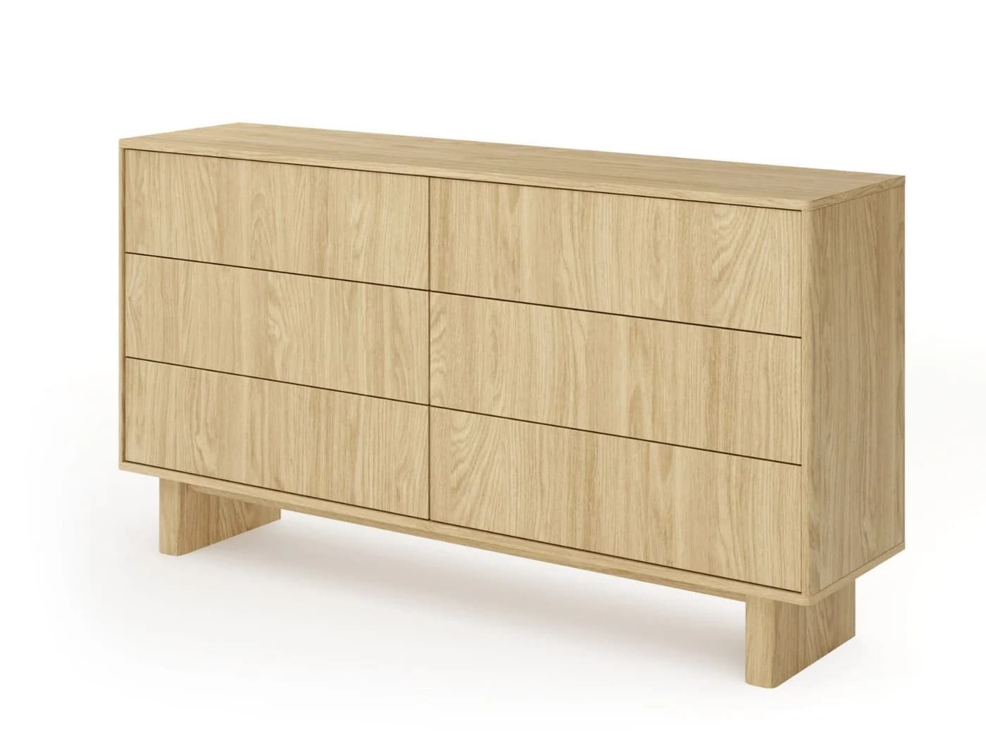 Compleo Kommode VELINO 6 Schubladen Sideboard Japandi Holzoptik - Bild 5