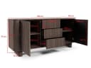 Compleo Kommode AKARI 3 Schubladen Japandi Design Nussbaum Bild 5