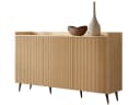 Compleo Kommode Sideboard Japandi Design 3 Türen Braun Bild 1