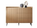 Compleo Schubkastenkommode 3 Schubladen Japandi Beige Schwarz Bild 2