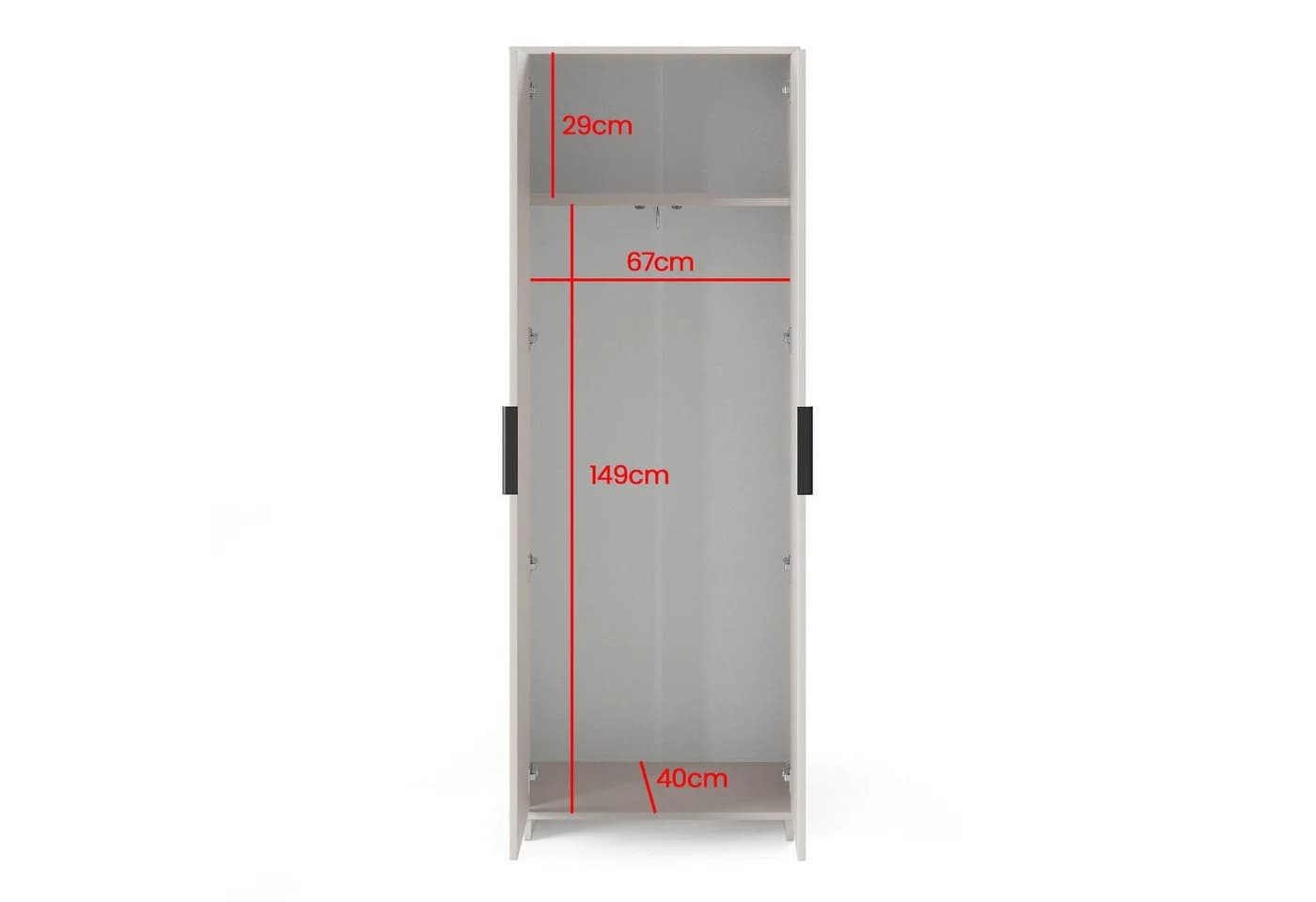 Compleo Eckkleiderschrank Kaschmir mit Spiegel 5 Türen Japandi Design - Bild 5