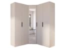 Compleo Eckkleiderschrank Kaschmir mit Spiegel 5 Türen Japandi Design Bild 1