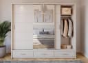 Compleo Kleiderschrank 3-türig mit Spiegel & Schubladen Bild 1