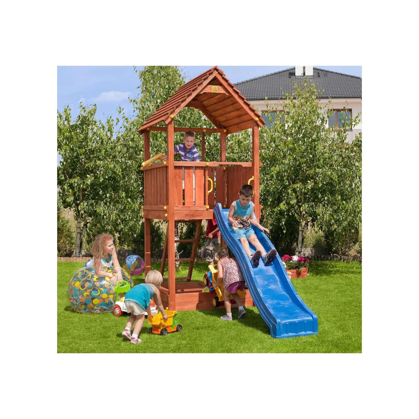 FUNGOO Spielturm Klettergerüst JOY - Sicherer Gartenspielplatz