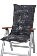 KETTtex Hochlehnerauflage Florence Anthrazit mit Schrift Bild 1
