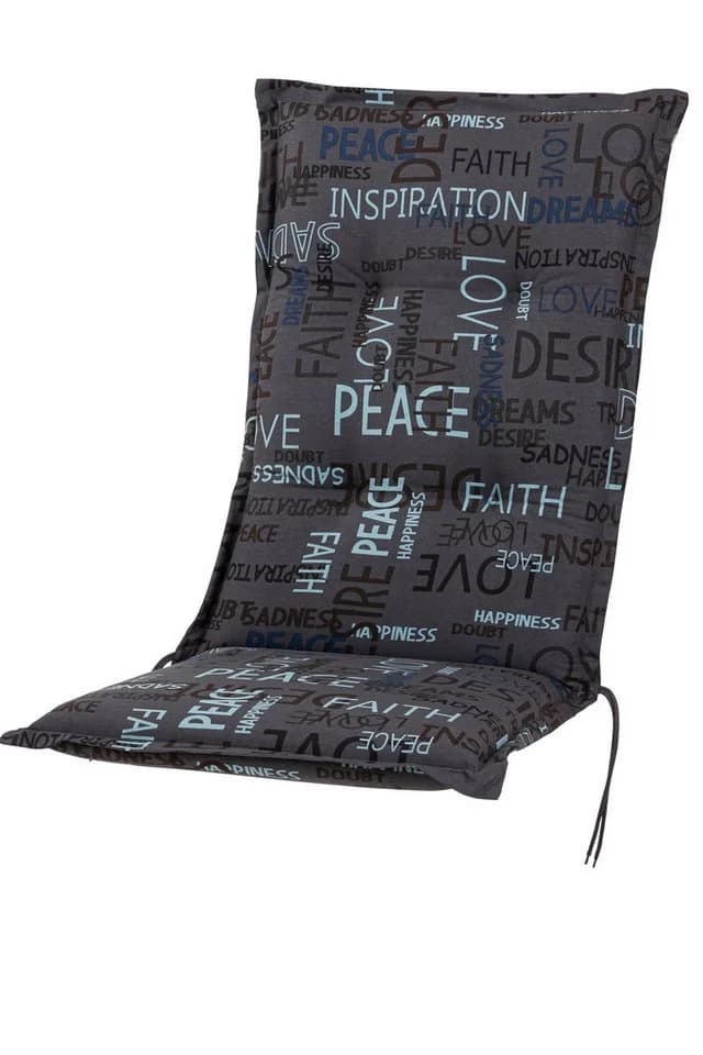 KETTtex Hochlehnerauflage Florence Anthrazit mit Schrift - Bild 2