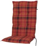 KETTtex Hochlehnerauflage Milano rot-gelb kariert mit Halteband Bild 2