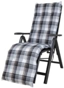 KETTtex Sesselauflage Relaxliege Milano 2401 grau-braun-weiß kariert Bild 2