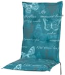 KETTtex Hochlehnerauflage Bali Blau/Petrol Schmetterlinge Bild 2