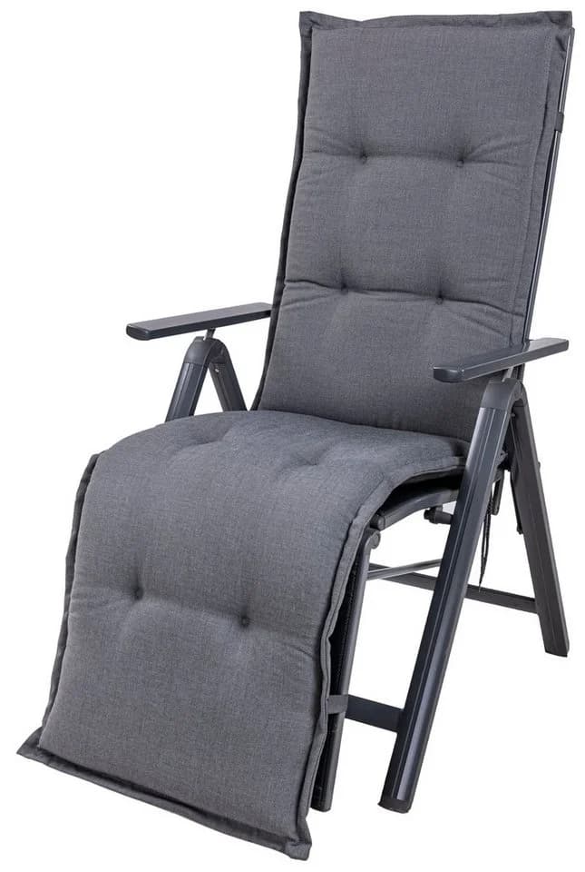 KETTtex Sesselauflage Relaxliege Milano grau meliert 168x48x6 cm