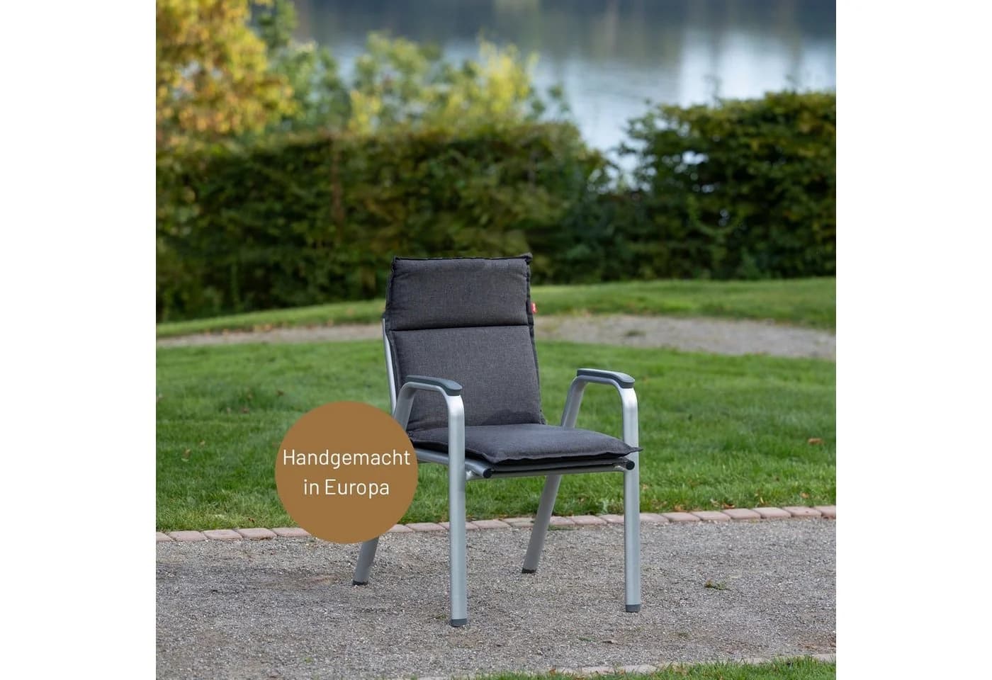 Herlag Polsterauflage Bea Gartenstuhl Niedriglehner Anthrazit