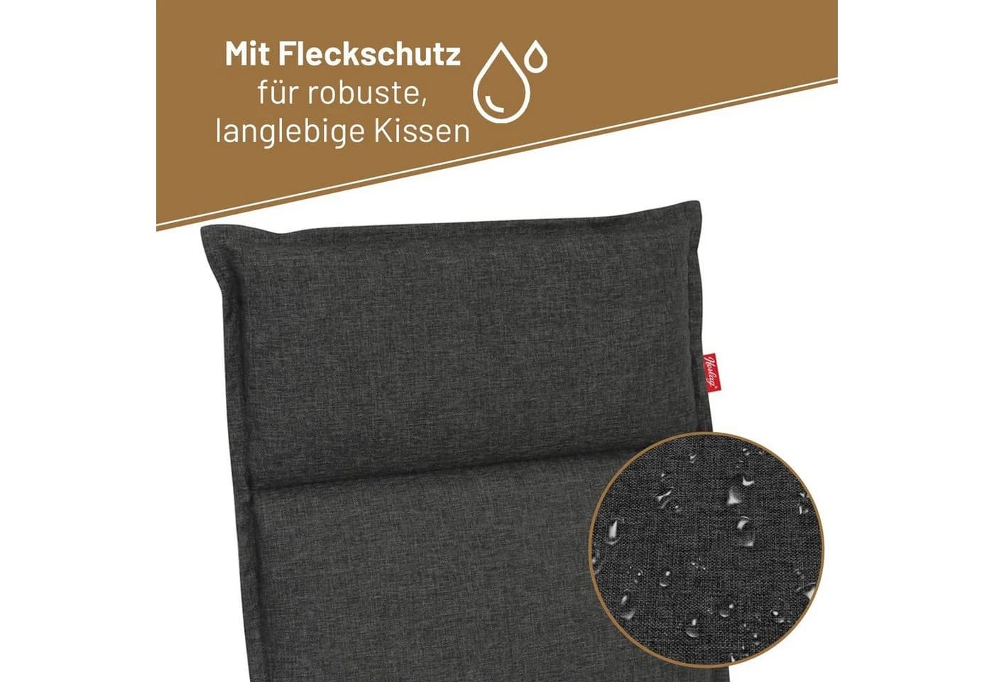 Herlag Polsterauflage Bea Gartenstuhl Niedriglehner Anthrazit - Bild 5
