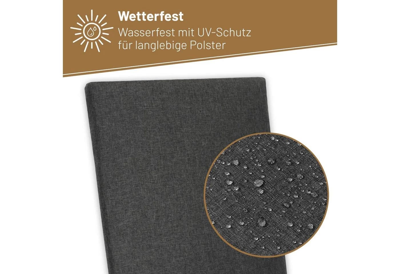 Herlag Liegenauflage Sunny Gartenliege 200x60 cm wetterfest UV-beständig - Bild 5