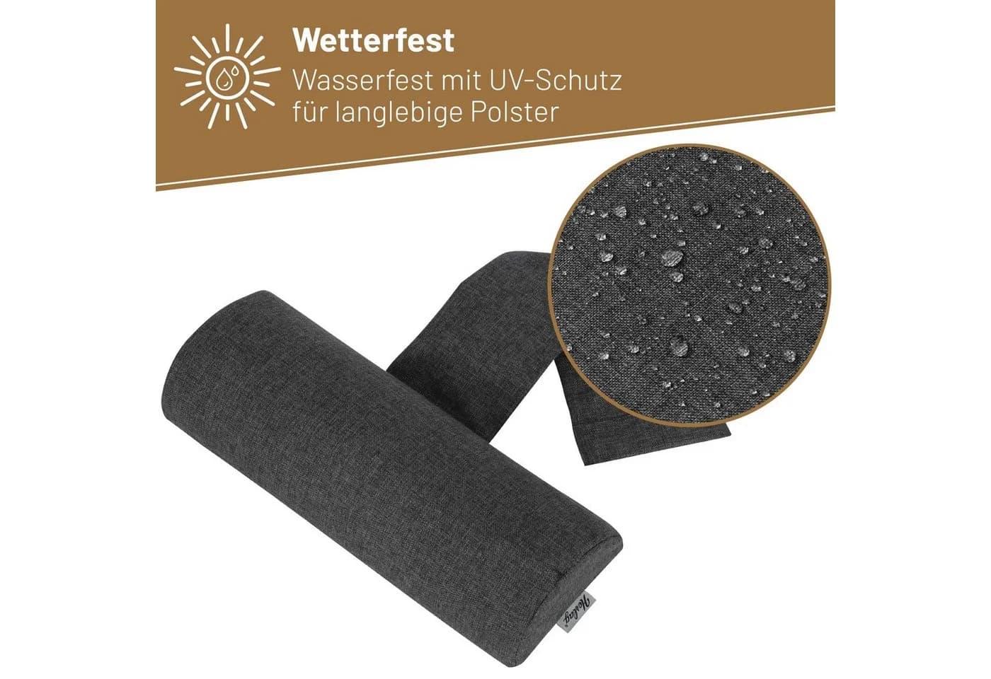 Herlag Kopfstütze Kopfpolster Sunny für Gartenstuhl wetterfest UV-beständig - Bild 3