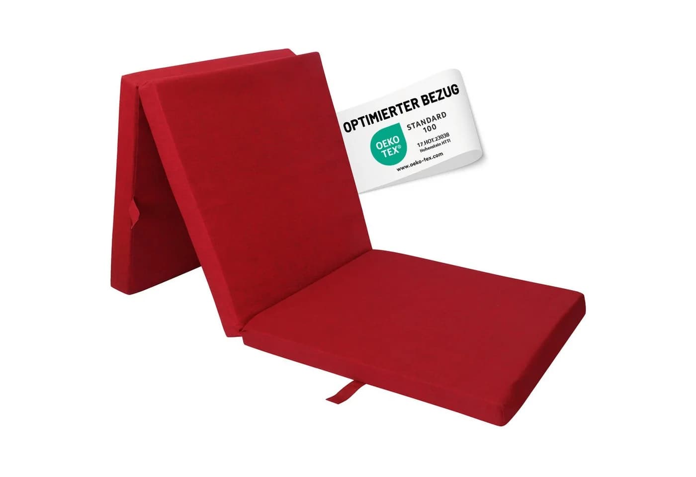 RelaxXL Klappmatratze Junior Rot-meliert 190x60x7cm - Bild 2