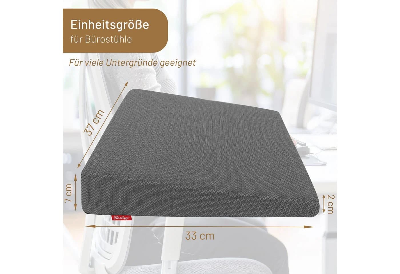 Herlag Keilkissen Stella Grau Ergonomisches Sitzkeilkissen - Bild 3