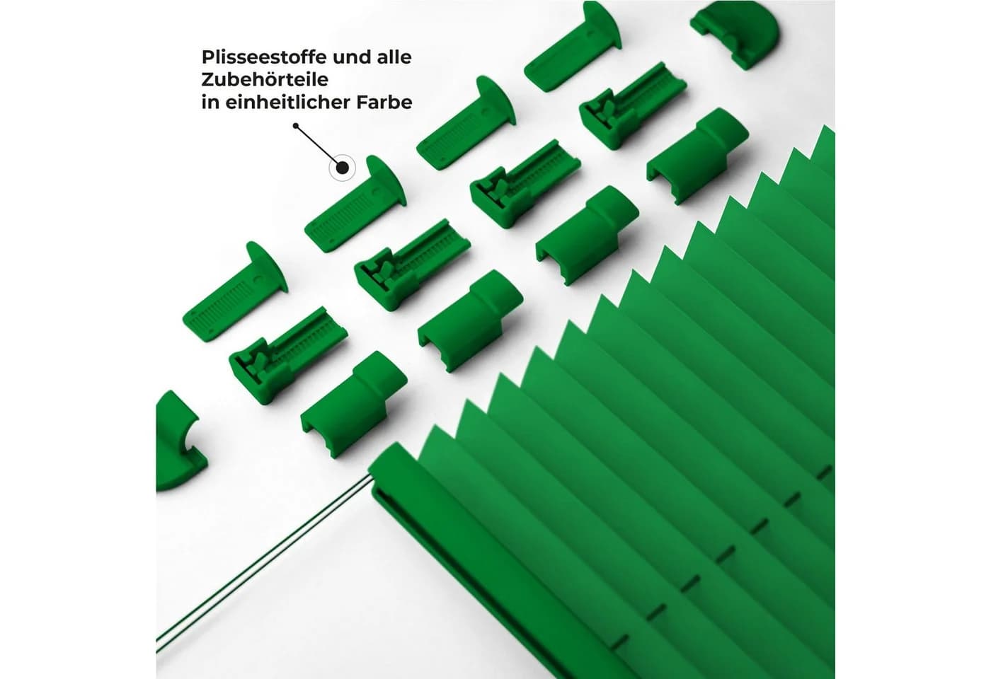 Sonello Plissee Klemmfix Grün Blickdicht Ohne Bohren - Bild 5