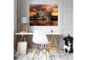 Wallarena Leinwandbild Tiger Tiere Afrika Natur Orange Modern XXL Bild 1