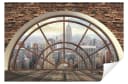 Wallarena Fototapete Fenster New York 3D Vlies Tapete Bild 2