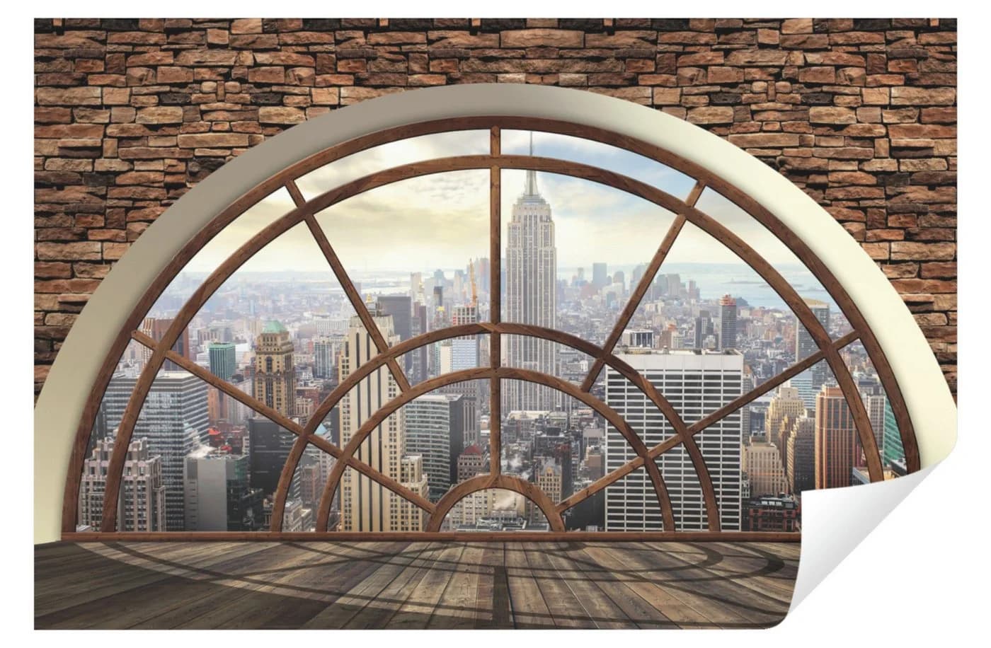 Wallarena Fototapete Fenster New York 3D Vlies Tapete - Bild 2