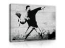 Wallarena Leinwandbild Banksy Abstrakt Graffiti Kunst XXL Bild 2
