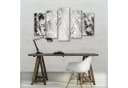 Wallarena Leinwandbild Set Abstrakt Diamanten Silber 5-teilig Modern Glamour Bild 3