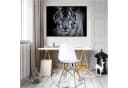 Wallarena Leinwandbild Tiger Tiere schwarz Modern XXL Bild 1