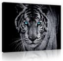 Wallarena Leinwandbild Tiger Tiere schwarz Modern XXL Bild 2