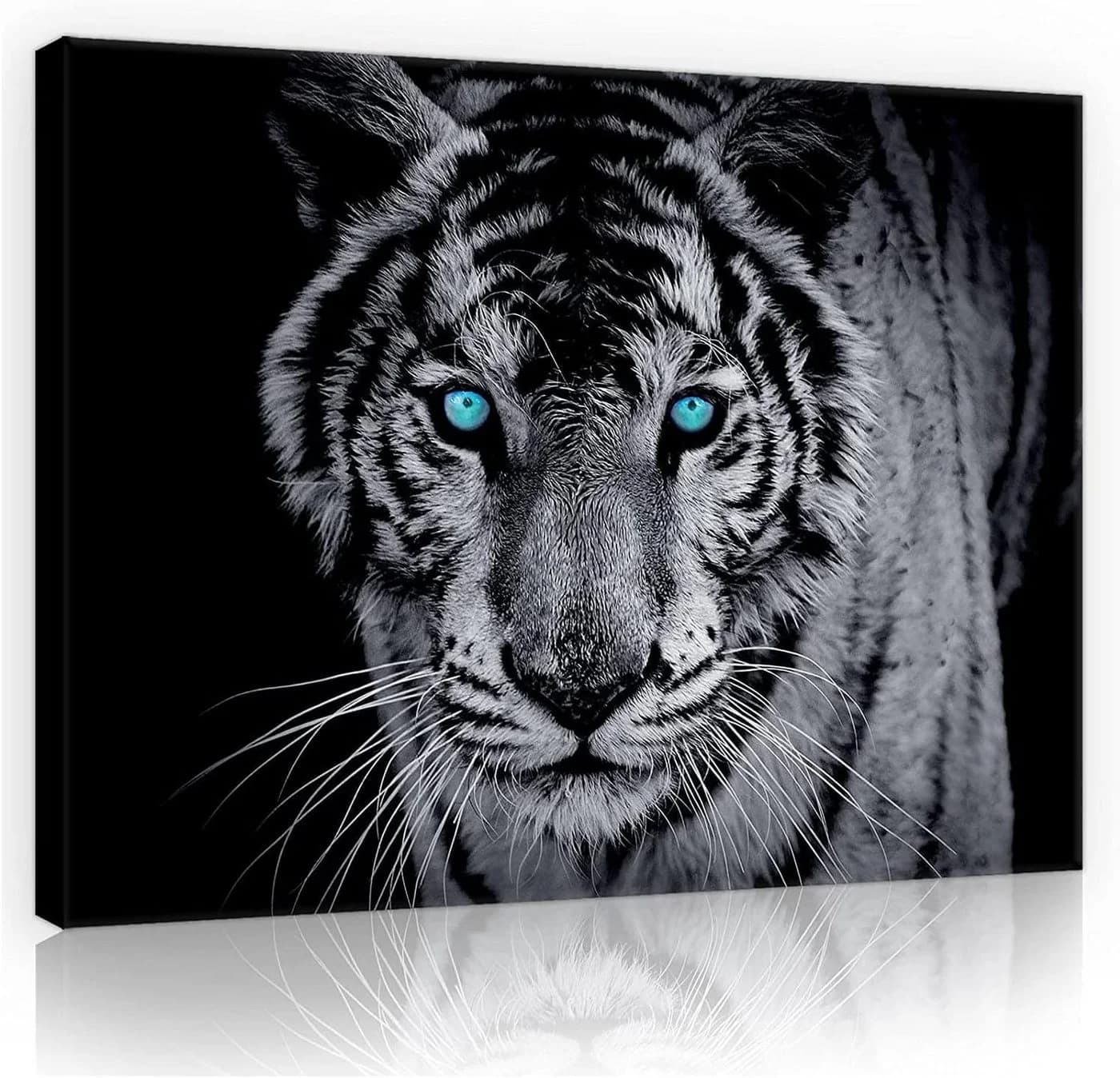 Wallarena Leinwandbild Tiger Tiere schwarz Modern XXL - Bild 2