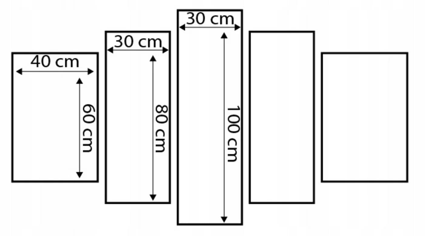 Wallarena Leinwandbild Set Gold Abstrakt Diamanten XXL 5-teilig - Bild 4