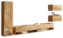 P & B Wohnwand Alba Eiche Wotan Holzwerkstoff 4-teilig 1,1,5 Fächer Bild 1