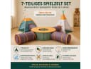 COIL Spielzelt 7-tlg. Bunt Krabbeltunnel Tipi Spielhaus Bild 1