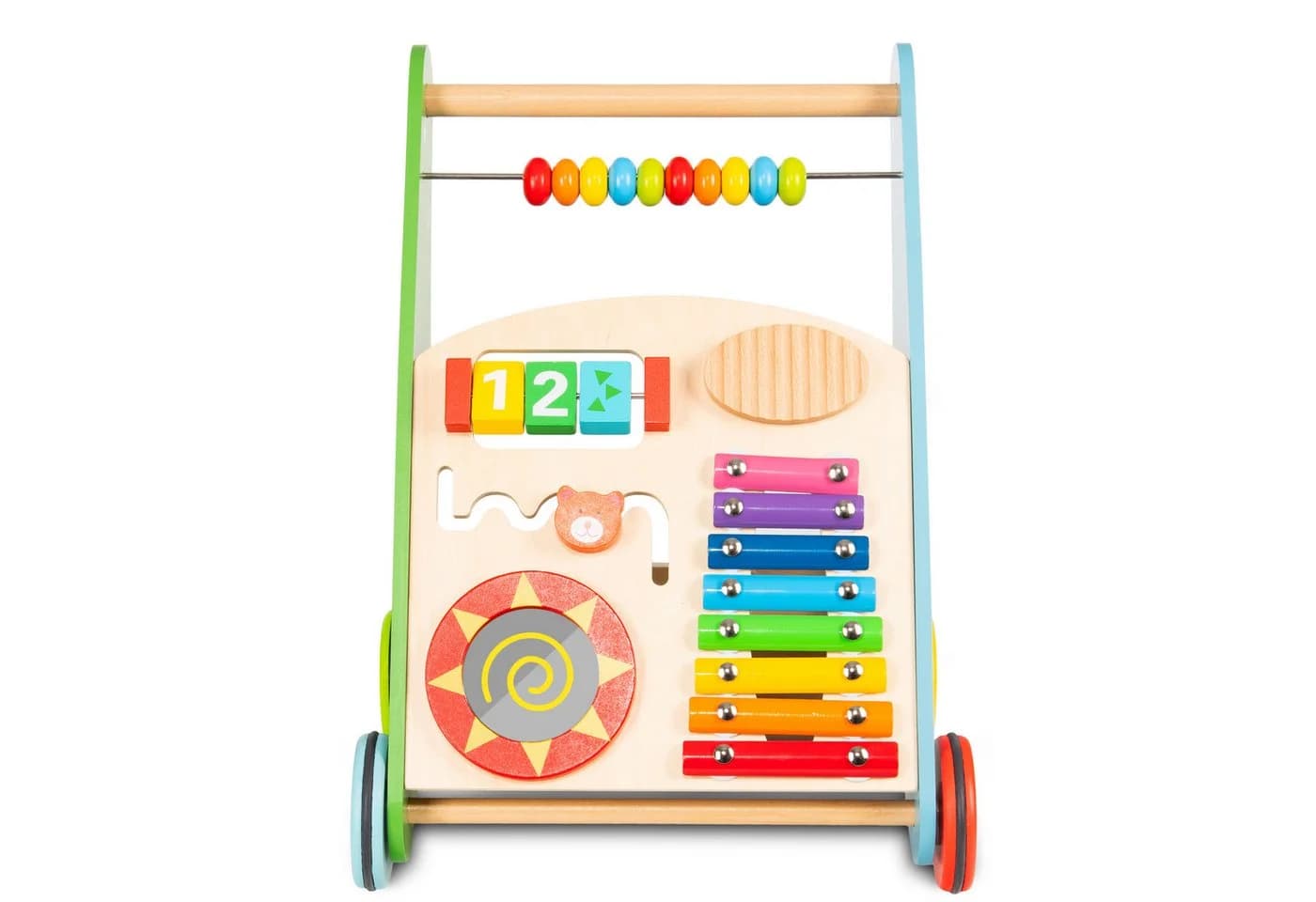 COIL Babywalker Lauflernwagen 3in1 Bunt Holz Lernspielzeug - Bild 3
