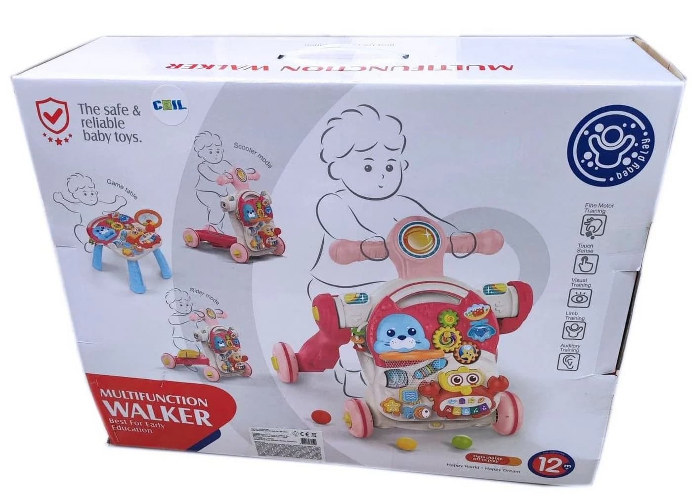 COIL Babywalker 5in1 Lauflernwagen Rosa mit Spielstation - Bild 5