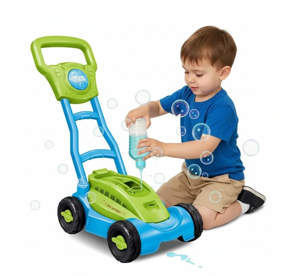 COIL Seifenblasenspielzeug Kinder Seifenblasen-Rasenmäher mit Licht & Sound - Bild 5
