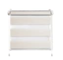 Clever-Kauf-24 Doppelrollo Klemmfix 3 in 1 Beige Transparent Bild 2