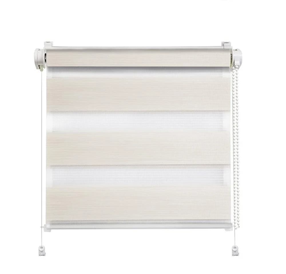 Clever-Kauf-24 Doppelrollo Klemmfix 3 in 1 Beige Transparent - Bild 2